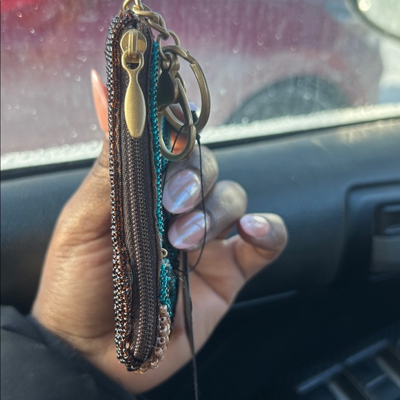 Mary Frances Teal and Gold Beaded Boot Purse - Picture 4 of 6